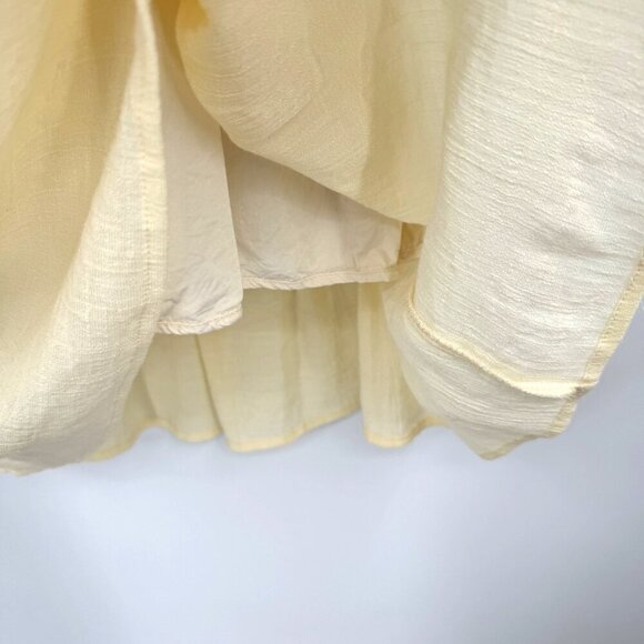 Umgee USA Cream Floral Embroidered Ruffle Sleeve Boho Dress Womens size Large cr - Picture 4 of 10